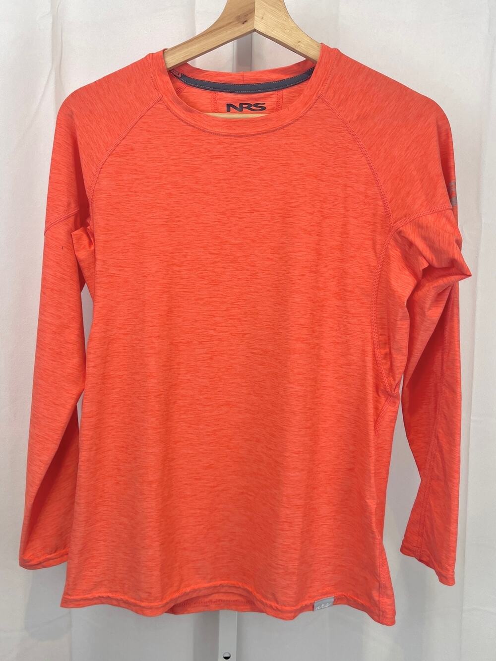 NRS Womens H2Core Silkweight Long Sleeve Shirt Crew Neck Orange Size XS